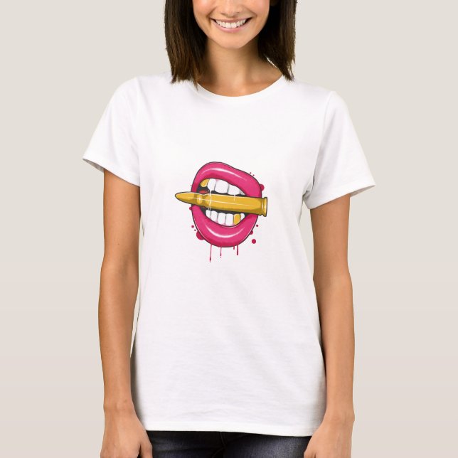 SEXY BULLET LIPS KAWAII DESIGN ANIME MOUTH SEXY KA T-Shirt (Front)