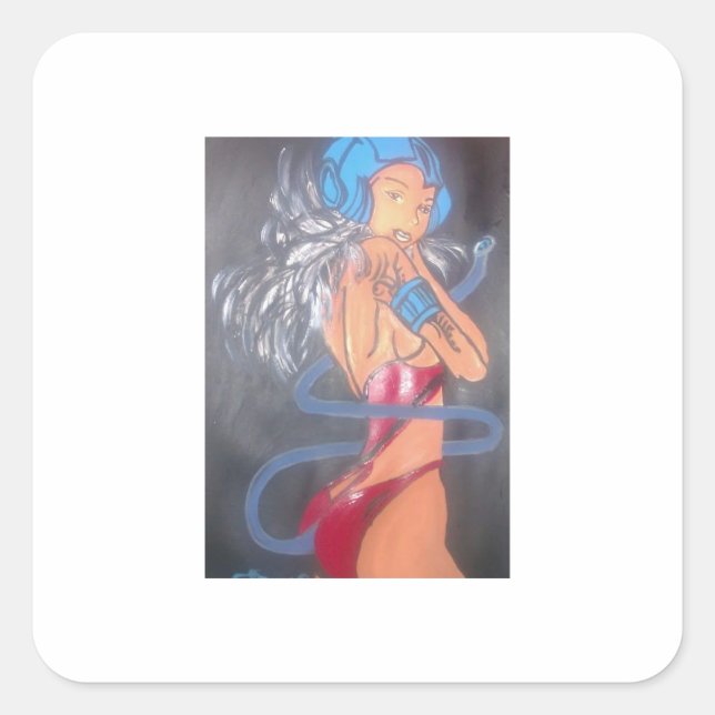 Sexy Bunny Square Sticker (Front)