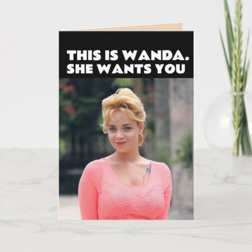 SEXY BUXOM GIRL WOMAN BIRTHDAY JOKE Greeting Card