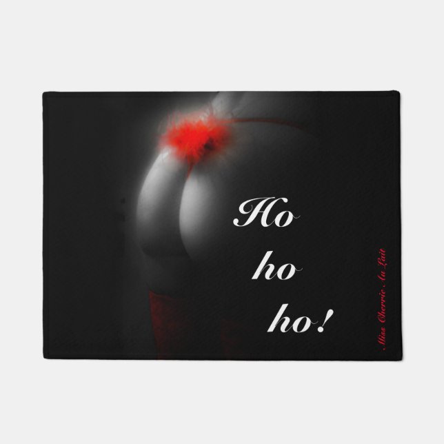 Sexy Christmas Glamor Babe Festive Xmas Doormat (Front)