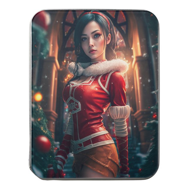 Sexy Christmas Goddess Jigsaw Puzzle (Lid Vertical)
