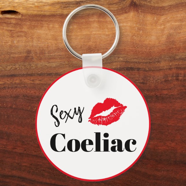 Sexy Coeliac Fun Keychain (Front)