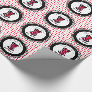 Sexy Corset and Red Polka Dots Bridal Shower Wrapping Paper