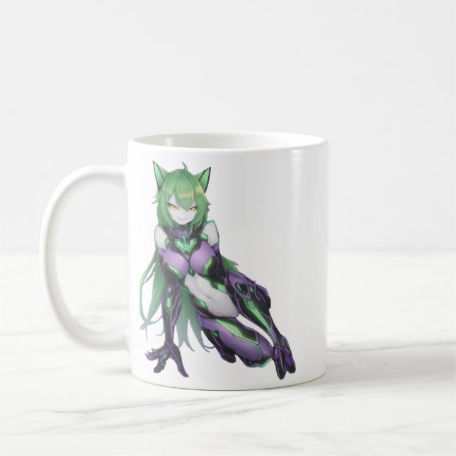 Sexy Devilish Anime Catgirl Coffee Mug (Left)