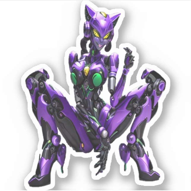  Sexy evangelion catgirl android Sticker (Front)