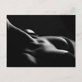 Sexy female Postcard in black and white