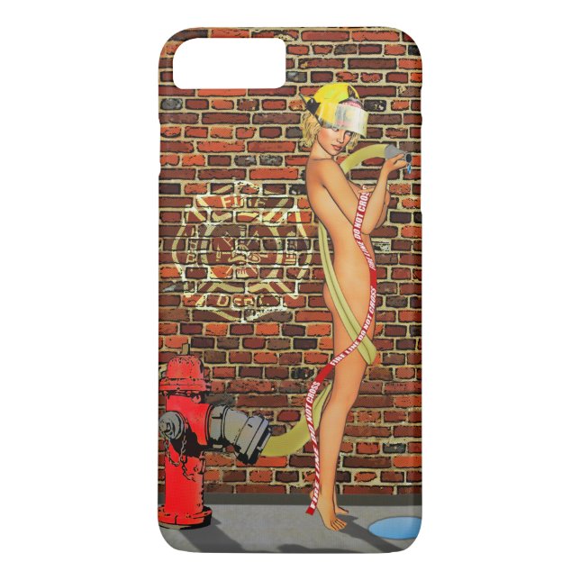 Sexy Firefighter PinUp Case-Mate iPhone Case (Back)