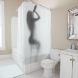 Sexy Girl In Shower Drinking Beer Shower Curtain at Zazzle