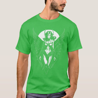 Sexy Gothic Winged Demon Girl Graphic Design T-Shirt