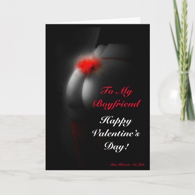 Sexy Happy Valentine's Day Card for Him, Boyfriend (Front)