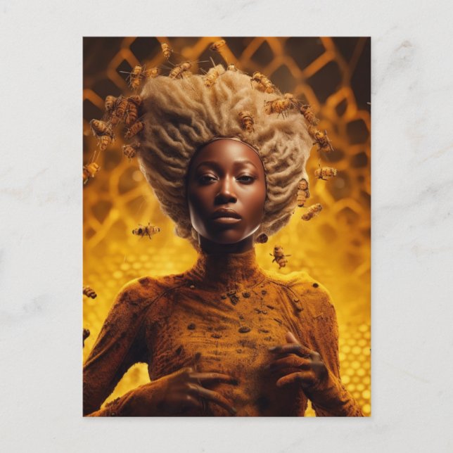Sexy Honey Bee Goddess Postcard (Front)