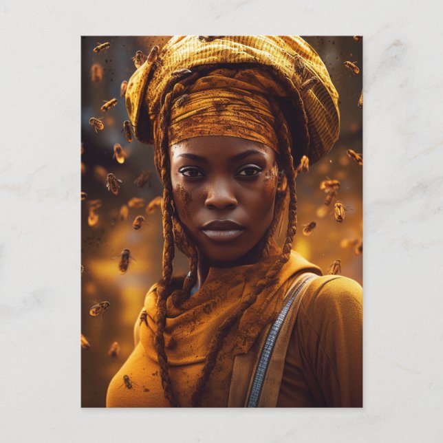 Sexy Honey Bee Woman Postcard (Front)