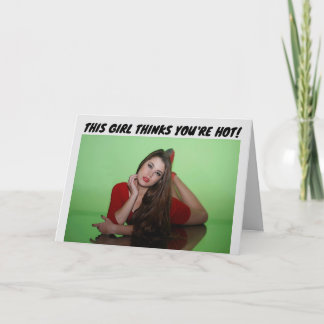 SEXY HOT GIRL FUNNY JOKE BIRTHDAY CARD FOR HIM