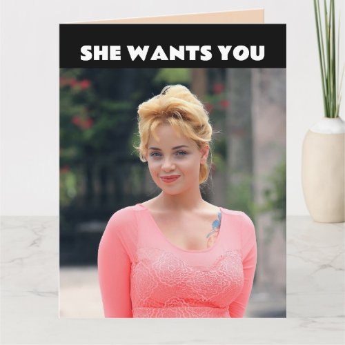 SEXY HOT WOMAN FUNNY BIRTHDAY JOKE Greeting Card