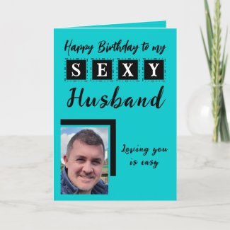 Sexy husband add photo turquoise birthday