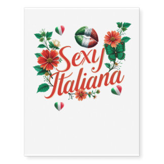 Sexy Italiana Temporary Tattoos