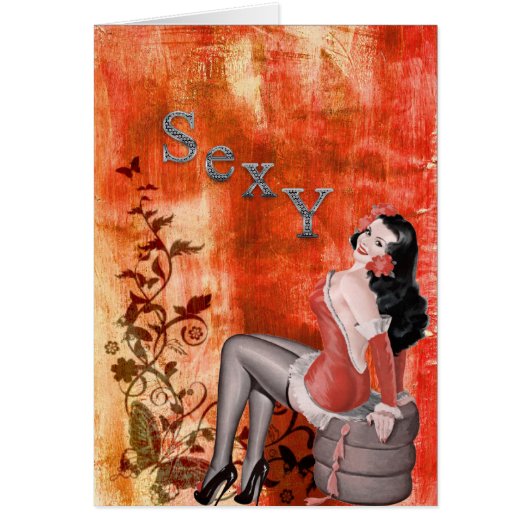 Sexy Lady Birthday Cards (Front)
