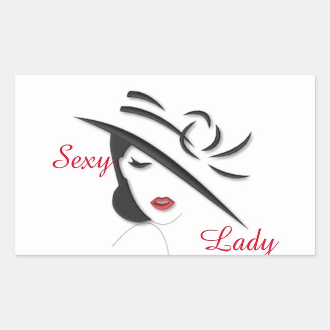 Sexy Lady Rectangle Stickers Warrior_Wares_Inc (Front)