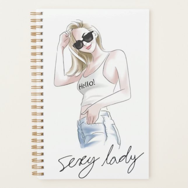Sexy lady slogan with fashion girl planner (Front)