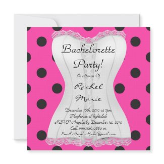 Hot pink Bachelorette Party invitation