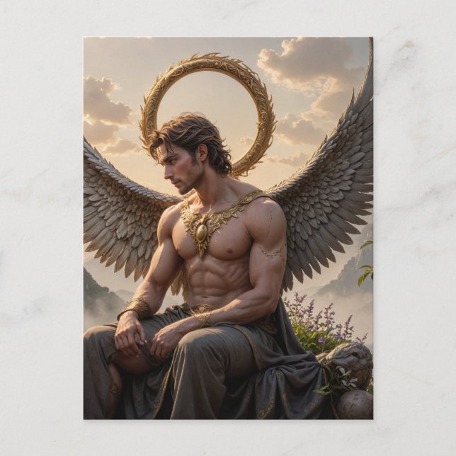 Sexy Male Angel Postcard (Front)
