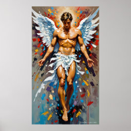sexy male angel poster