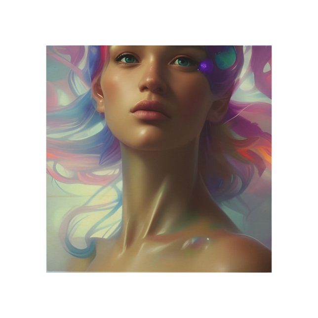Sexy Mermaid Wood Wall Art (Front)