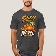 Sexy Navel Funny Orange T-Shirt