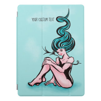 Sexy Pin-up Girl With Blue Hair iPad Pro Cover