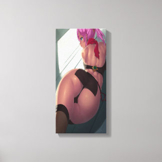 Sexy Pink haired Hentai Girl Canvas Print