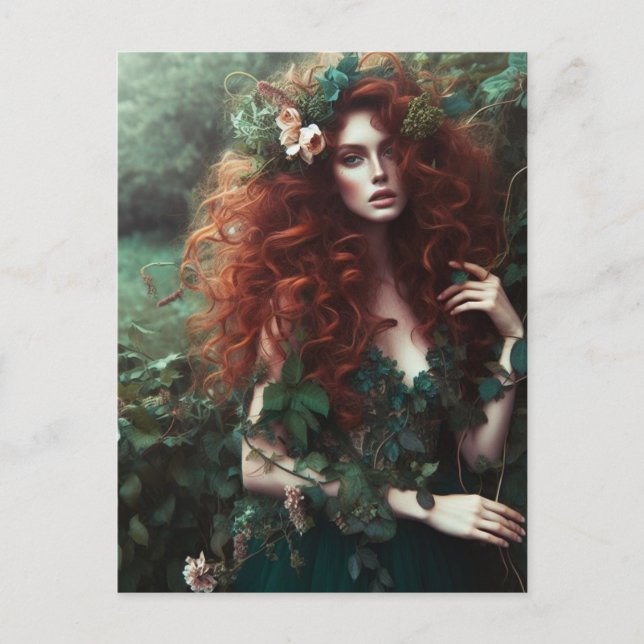 Sexy Redhair in Ivy Postcard (Front)