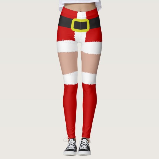 Sexy Santa Christmas Stockings Novelty Fun Leggings | Zazzle.com