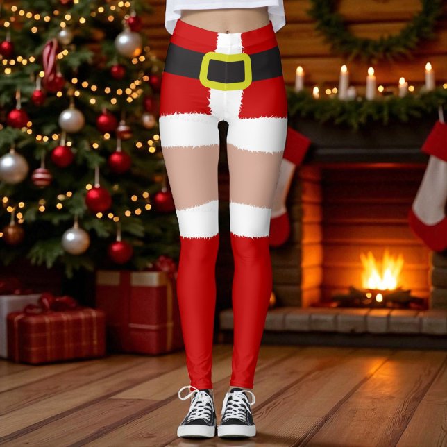 Sexy Santa Christmas Stockings Novelty Fun Leggings (Sexy Santa Christmas Stockings Novelty Fun Leggings by Ricaso. Cute holiday clothing )