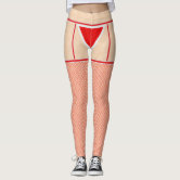 Santa Fishnet Stockings Christmas Leggings