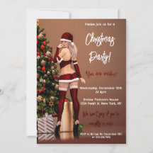 Sexy Santa Girl near the Christmas Tree