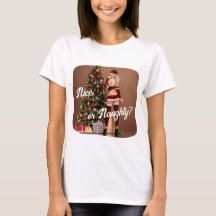 Sexy Santa Girl near the Christmas Tree