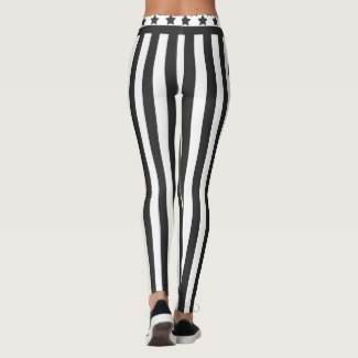 Sexy stars and stripes pattern, flag like look art leggings