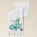 Sexy Succulent Scarf! Scarf<br><div class="desc">Succulents are always stylish, and so are you with this fun and fabulous watercolor jersey scarf! Whimsical succulents are illustrated in shades of green, blue and teal with pink accents to keep you toasty warm.
Enjoy!</div>