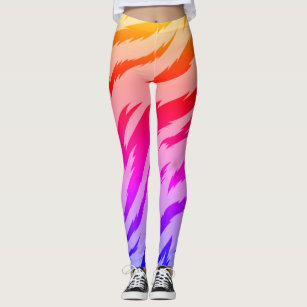 Sexy Tiger Rainbow Stripe Leggings