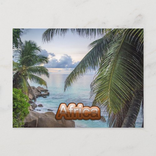 Seychelles archipelago tropical postcard