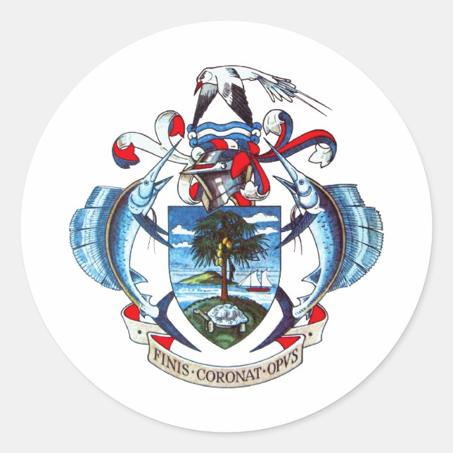 Seychelles Coat of Arms Classic Round Sticker (Front)