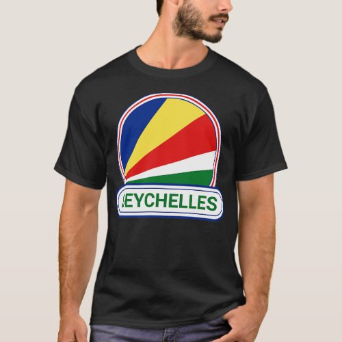 Seychelles Country Badge Seychelles Flag T_Shirt