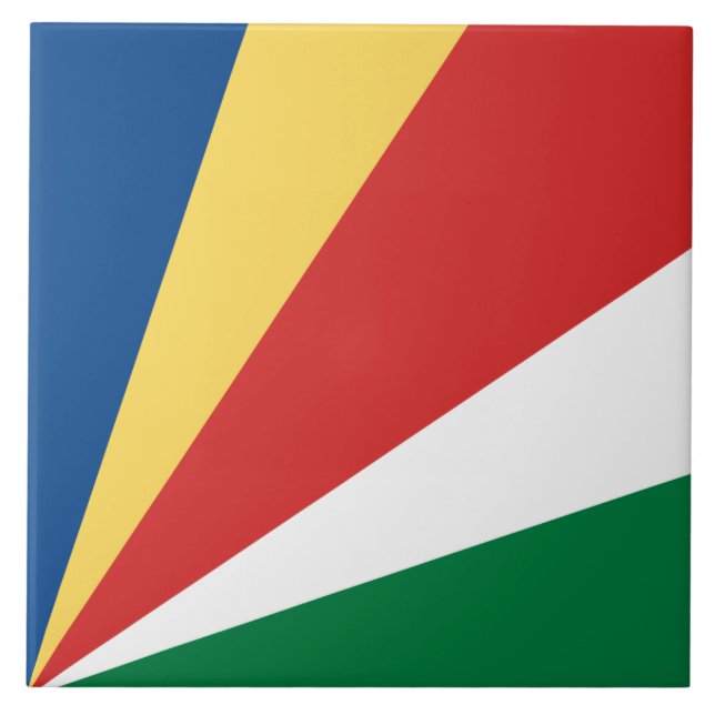 Seychelles Flag Ceramic Tile (Front)