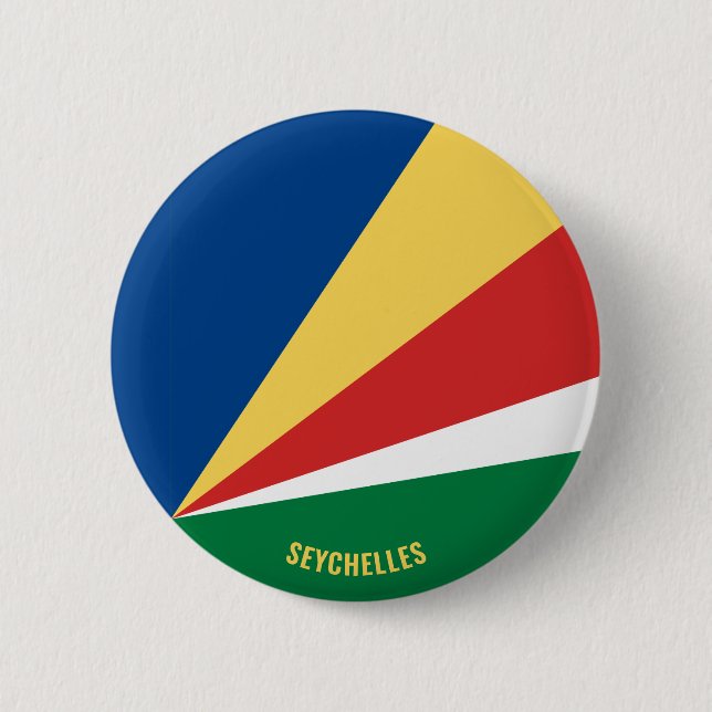 Seychelles Flag Charming Patriotic Button (Front)