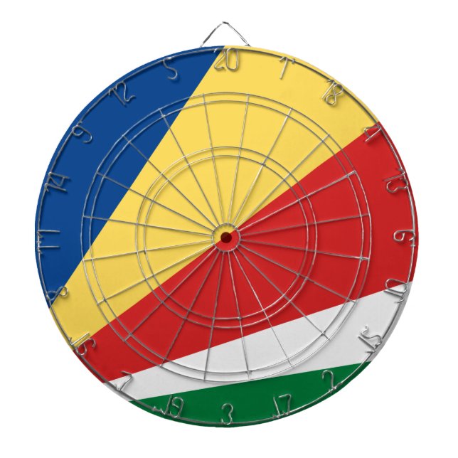 Seychelles Flag Dart Board (Front)