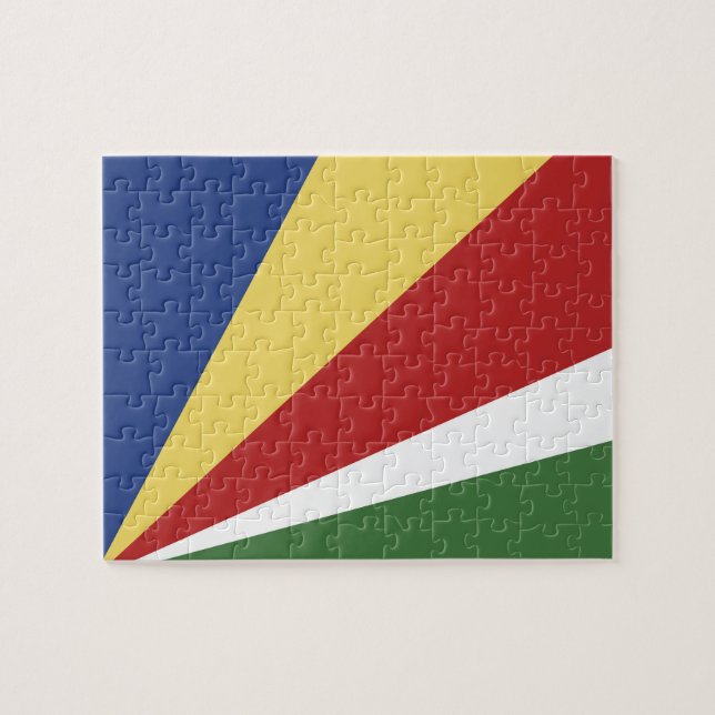 Seychelles flag jigsaw puzzle (Horizontal)