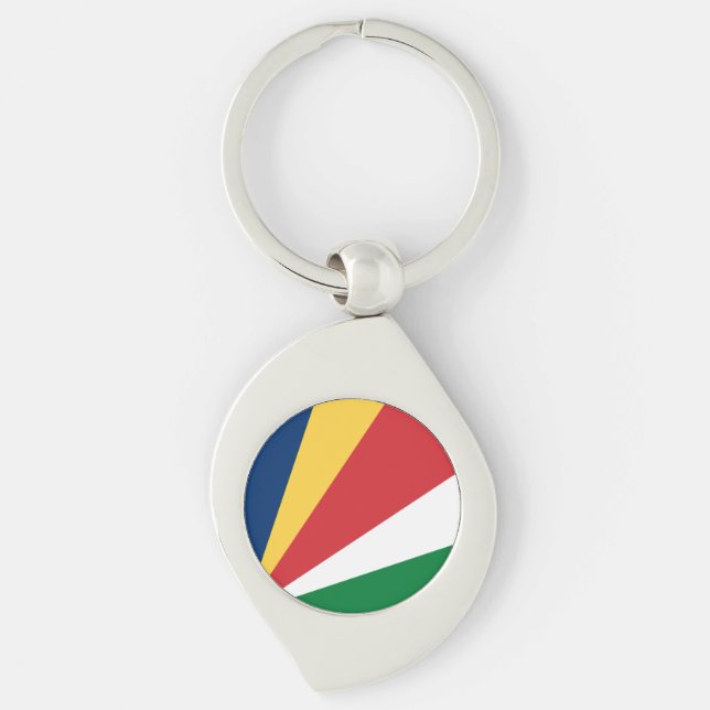 Seychelles Flag Keychain (Front)