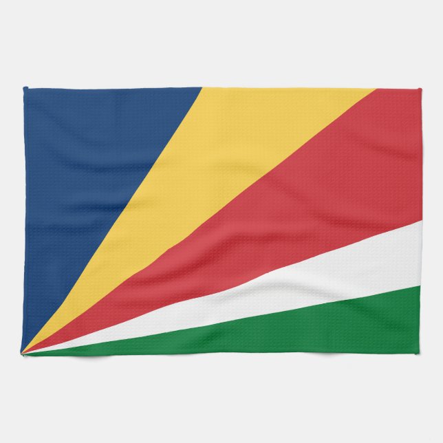 Seychelles Flag Kitchen Towel (Horizontal)