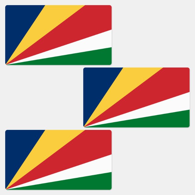 Seychelles Flag Labels (Group)