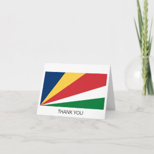 Seychelles Flag Letterpress Thank You Card